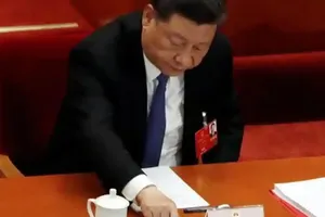 Chủ tịch Tập Cận Bình tham dự phiên họp Quốc hội Trung Quốc ngày 28-5. Ảnh: REUTERS