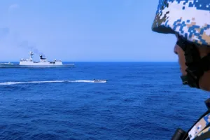 Lính Hải quân Trung Quốc trong một cuộc tập trận ở Biển Đông hồi tháng 3-2018. Ảnh: AFP