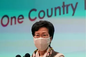 Đặc khu trưởng Hong Kong Lâm Trịnh Nguyệt Nga sẽ đến Bắc Kinh ngày 3-6 để bày tỏ ý kiến về luật an ninh quốc gia. Ảnh: SOUTH CHINA MORNING POST