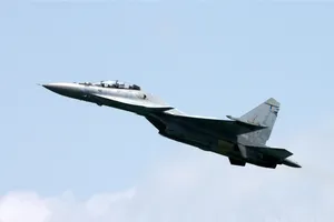 Một máy bay chiến đấu Su-30 của Trung Quốc. Ảnh: FOCUS TAIWAN