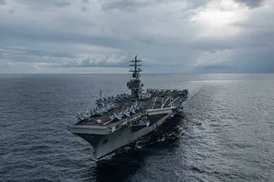 Hình ảnh tàu sân bay USS Ronald Reagan tại Thái Bình Dương năm 2019. Ảnh: US NAVY