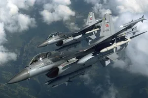 Hai máy bay chiến đấu F-16 của Thổ Nhĩ Kỳ. Ảnh: DAILY SABAH