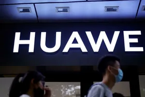 Môt cửa hàng của Huawei đặt tại TP Manchester, Anh (Ảnh chụp vào tháng 6-2019). Ảnh: AP