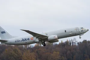 Một chiếc máy bay săn ngầm P8-I của Hải quân Ấn Độ. Ảnh: BOEING