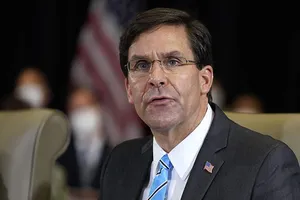 Bộ trưởng Quốc phòng Mỹ Mark Esper. Ảnh: AP