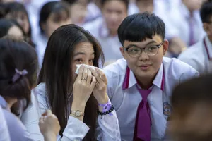 Ngày chia tay cuối cấp của học sinh Trường THPT Trưng Vương