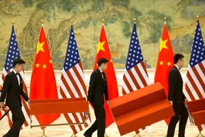 Chuẩn bị cho cuộc đàm phán thương mại Mỹ-Trung ở Bắc Kinh, Trung Quốc hồi tháng 2-2019. Ảnh: REUTERS/Mark Schiefelbein 