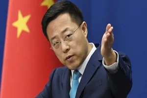 Phát ngôn viên Bộ Ngoại giao Trung Quốc Triệu Lập Kiên. Ảnh: SCMP