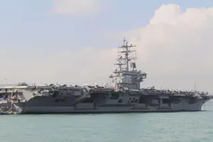 Tàu sân bay Mỹ USS Ronald Reagan. Ảnh: REUTERS