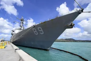 Tàu khu trục DDG-89 Mustin của Mỹ. Ảnh: HẢI QUÂN MỸ