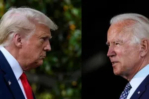 Tổng thống Mỹ Donald Trump (trái) và ứng cử viên tổng thống đảng Dân chủ Joe Biden. Ảnh: AFP
