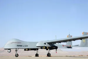 Một chiếc máy bay không người lái dòng Fotros của Iran, Ảnh: TEHRAN TIMES