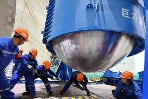 Bên trong một nhà máy điện hạt nhân ở tỉnh Phúc Kiến (Trung Quốc). Ảnh: TÂN HOA XÃ