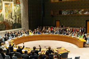 Tại một phiên họp của Hội đồng Bảo an LHQ. Ảnh: PA