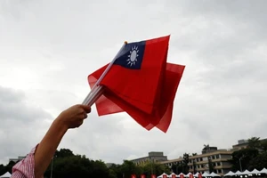 Cờ Đài Loan trong buổi lễ kỷ niệm ở Đài Bắc ngày 10-10-2018. 