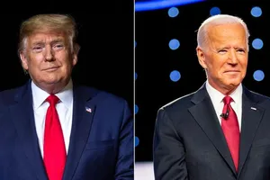 Tổng thống Donald Trump (trái) và ứng viên Joe Biden (phải). Ảnh: USA TODAY