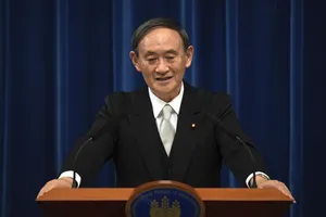 Tân Thủ tướng Nhật Yoshihide Suga. Ảnh: AP