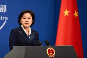 Người phát ngôn Bộ Ngoại giao Trung Quốc Hoa Xuân Doanh. Ảnh: TÂN HOA XÃ