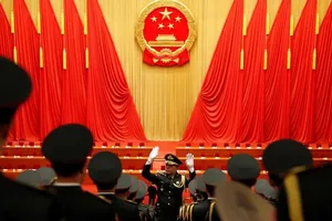 Bên trong Đại lễ đường Nhân dân ở thủ đô Bắc Kinh. Ảnh: REUTERS