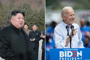 Ứng viên tổng thống Mỹ Joe Biden (phải) được cho là sẽ gặp trực tiếp lãnh đạo Triều Tiên Kim Jong-un (trái) nếu đắc cử. Ảnh minh hoạ: TNP
