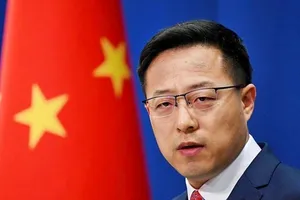 Người phát ngôn Bộ Ngoại giao Trung Quốc Triệu Lập Kiên. Ảnh: AFP