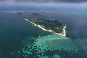 Ảnh không phận chụp hiện trạng quần đảo Đông Sa do Đài Loan kiểm soát vào tháng 6-2019. Ảnh: CNA