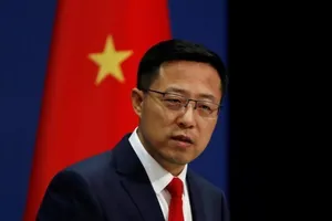 Người phát ngôn Bộ Ngoại giao Trung Quốc Triệu Lập Kiên. Ảnh: REUTERS