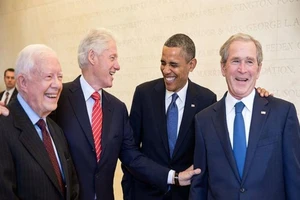 Bốn cựu tổng thống Mỹ. Ảnh: WHITE HOUSE