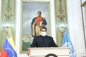 Tổng thống Venezuela Nicolas Maduro tham gia Đại hội đồng Liên hợp quốc thường niên lần thứ 75 từ Caracas, ngày 23-9.