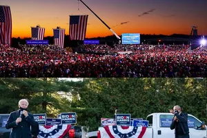 Không khí tranh cử giữa đảng Dân chủ và Cộng hòa vẫn hết sức nóng ngay trước ngày bầu cử 3-11 - Ảnh minh họa: TWITTER