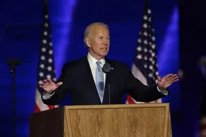 Tổng thống tân cử Joe Biden phát biểu tại một cuộc vận động tranh cử vào ngày 3-11.