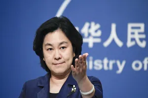 Người phát ngôn Bộ Ngoại giao Trung Quốc Hoa Xuân Doanh. Ảnh: KYODO