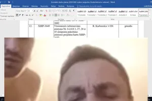 Ảnh chụp màn hình cho thấy Nghị sĩ Petras Grazulis bị bắt gặp đang ở chung với một người đàn ông khỏa thân.