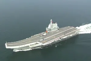 Tàu sân bay Sơn Đông (Shandong) của Trung Quốc. Ảnh: GLOBAL TIMES