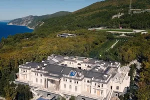 Khu phức hợp ở mũi Idokopas bên bờ biển Đen, nơi được phương Tây gọi là "Dinh thự của ông Putin". Ảnh: SCMP