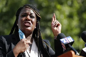 Hạ nghị sĩ Dân chủ Cori Bush. Ảnh: AP