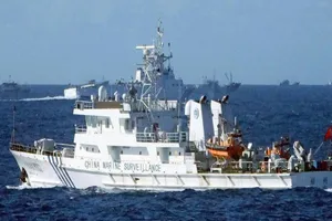 Tàu hải cảnh Trung Quốc. Ảnh: Kyodo.