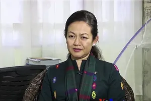 Bà Thet Thet Khine - người mới được quân đội Myanmar chỉ định vào vị trí Bộ trưởng Phúc lợi xã hội, cứu trợ và tái định cư. Ảnh: THE NEWS LENS