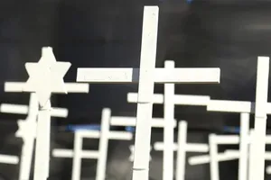 Một nghĩa trang dành cho những bệnh nhân nhiễm COVID-19 ở Hạt Nevada, California vào tháng 1.