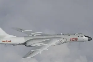 Oanh tạc cơ H-6 của quân đội Trung Quốc. Ảnh: AP