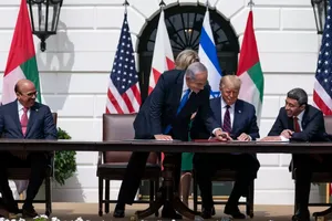 Buổi lễ Hiệp định Abraham hồi tháng 9-2020. Ảnh: AFP