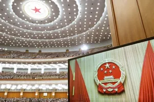 Kỳ họp Quốc hội Trung Quốc tại Đại lễ đường nhân dân ở Bắc Kinh. Ảnh: XINHUA / SCMP