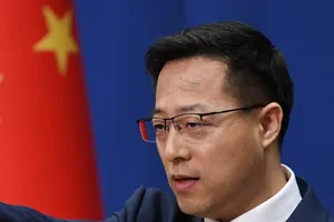 Người phát ngôn Bộ Ngoại giao Trung Quốc Triệu Lập Kiên. Ảnh: Greg Baker/AFP