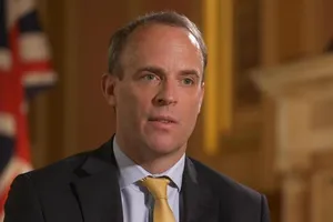 Ngoại trưởng Anh Dominic Raab. Ảnh: SKY NEWS