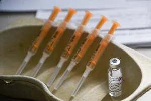 Vaccine của hãng AstraZeneca. Ảnh: AP