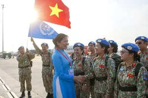 Lễ xuất quân của 64 chiến sĩ lên đường sang Nam Sudan