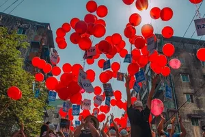 Biểu tình tại TP Yangon. Ảnh: AFP