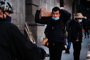 Một con phố tại khu phố Tàu ở thành phố New York.