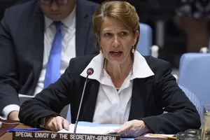 Đặc phái viên LHQ về Myanmar, bà Christine Schraner Burgener. Ảnh: UN PHOTO