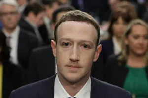 Ông Mark Zuckerberg tại phiên điều trần vào ngày 10-4-2018 ở Thủ đô Washington, D.C.